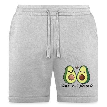 Avocado Duo: Cute Twin Avocados - Bella + Canvas Unisex Short - heather gray - Front