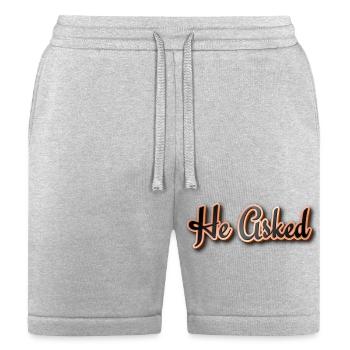 HE ASKED - Bella + Canvas Unisex Short - heather gray - Front
