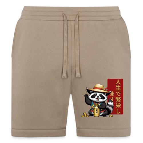 Lucky Tanuki: Playful Japanese Raccoon Design - Bella + Canvas Unisex Short