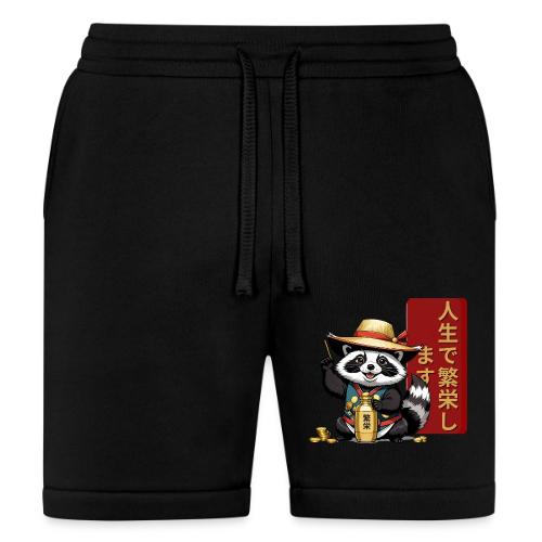 Lucky Tanuki: Playful Japanese Raccoon Design - Bella + Canvas Unisex Short