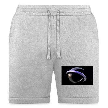 Sterling Psychic Medium Blue Black 3D Logo Screen - Bella + Canvas Unisex Short - heather gray - Front