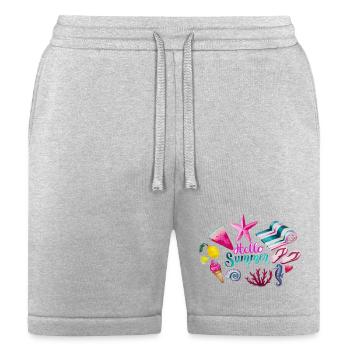 Vibrant Summer Beach Pattern - Bella + Canvas Unisex Short - heather gray - Front