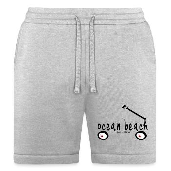 Ocean Beach Fire Island Long Island NY wagon word  - Bella + Canvas Unisex Short - heather gray - Front