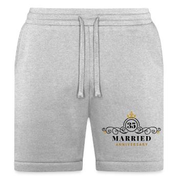 35 Years Anniversary - Bella + Canvas Unisex Short - heather gray - Front