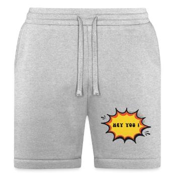 Hey You Pop Art Burst - Bella + Canvas Unisex Short - heather gray - Front