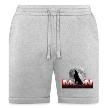 Moonlit Wolf Howl Silhouette - Bella + Canvas Unisex Short - heather gray - Front