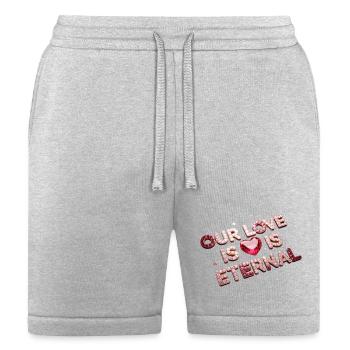 Our Love Is Eternal Sparkle - Bella + Canvas Unisex Short - heather gray - Front