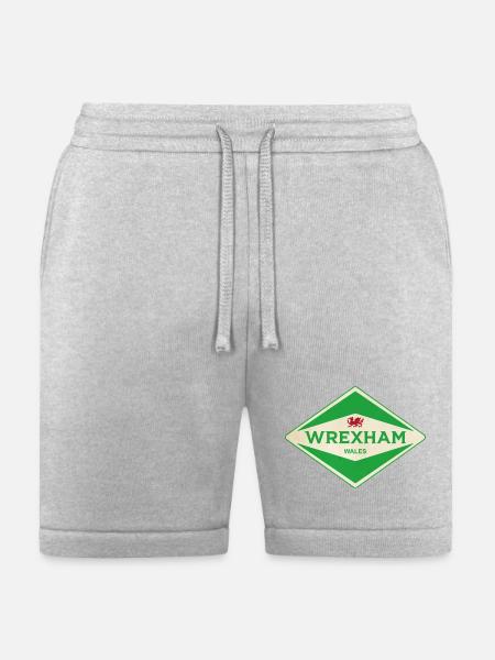 Wrexham Green Diamond Logo - Bella + Canvas Unisex Short - heather gray