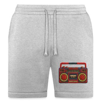 Berry Boombox in a fruity retro style - Bella + Canvas Unisex Short - heather gray - Front