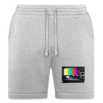 Retro Tech Icons Minimal Graphic - Bella + Canvas Unisex Short - heather gray - Front