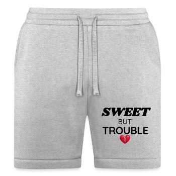 Broken Heart Silhouette - Bella + Canvas Unisex Short - heather gray - Front