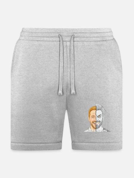 Split Face Smile Keep Smiling - Bella + Canvas Unisex Short - heather gray