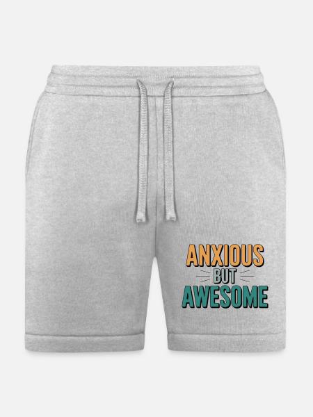 Anxious But Awesome - Bella + Canvas Unisex Short - heather gray