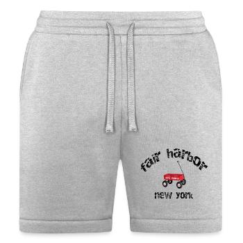 Fair Harbor Fire Island Red Wagon New York beach  - Bella + Canvas Unisex Short - heather gray - Front