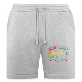 Most Likely To Offer Santa A Beer Funny - Bella + Canvas Unisex Short - heather gray - Front