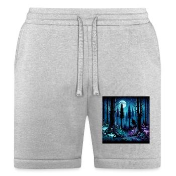 Mystic Moonlit Enchanted Forest - Bella + Canvas Unisex Short - heather gray - Front