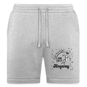 Motivational Astronaut Saying Design - Bella + Canvas Unisex Short - heather gray - Front