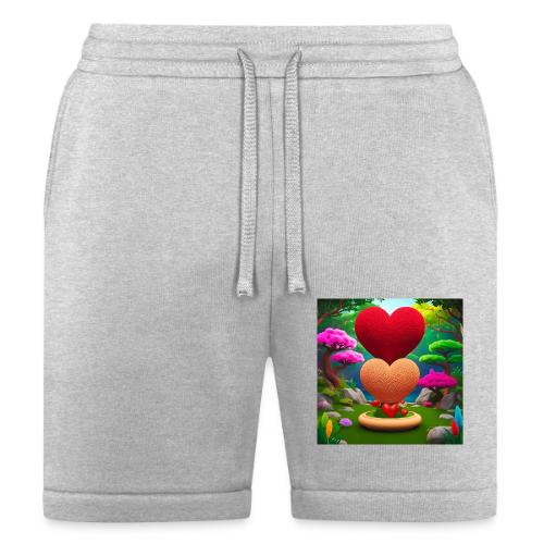 Double Heart, fantasy, nature and fantasy - Bella + Canvas Unisex Short