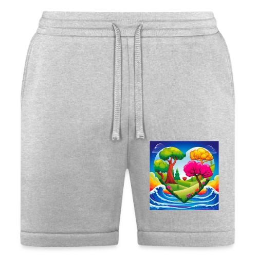 Heart, fantasy, landscapes, nature, fantasy - Bella + Canvas Unisex Short