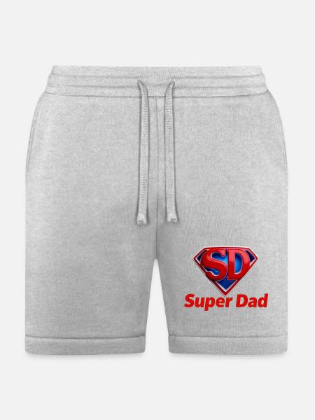 Super Dad Hero - Bella + Canvas Unisex Short - heather gray