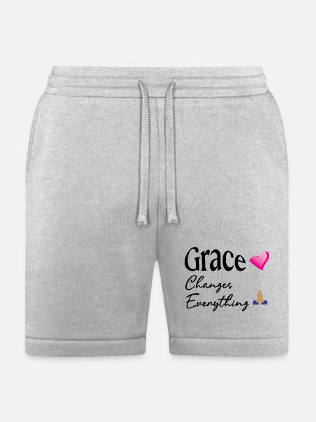 Heartful Love: Prayer Hands Motif - Bella + Canvas Unisex Short - heather gray