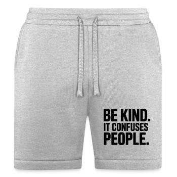 Be Kind It Confuses People - Bella + Canvas Unisex Short - heather gray - Front