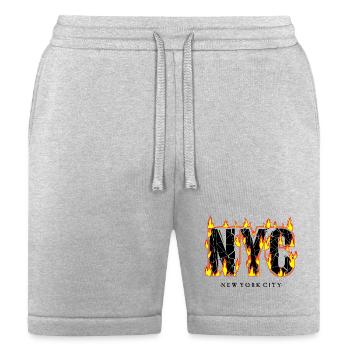 Flame Outline WYS Wordmark - Bella + Canvas Unisex Short - heather gray - Front