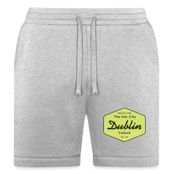 Dublin The Fair City Badge - Bella + Canvas Unisex Short - heather gray - Front