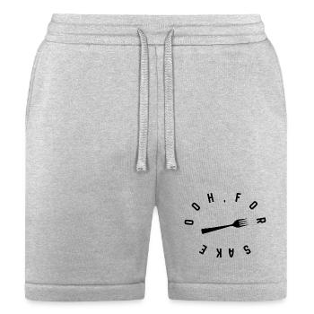 Oh For Fork's Sake Funny Food Pun Quote Chef Gift - Bella + Canvas Unisex Short - heather gray - Front