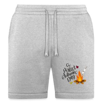 Autumn Campfire Cozy Day - Bella + Canvas Unisex Short - heather gray - Front