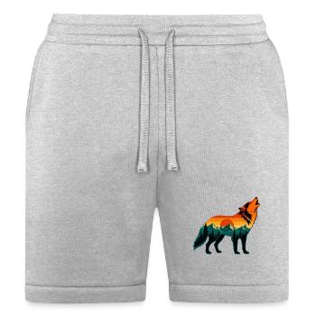 Howling Wolf Sunset Ridge - Bella + Canvas Unisex Short - heather gray - Front