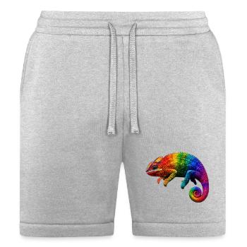 Rainbow Chameleon Mosaic - Bella + Canvas Unisex Short - heather gray - Front