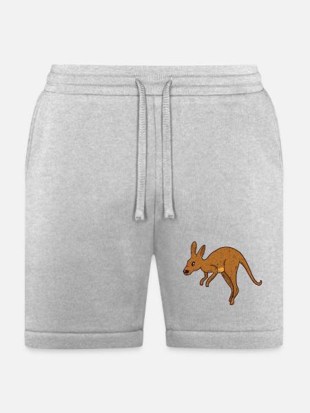 Rustic Kangaroo Jump - Bella + Canvas Unisex Short - heather gray