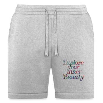Explore Your Inner Beauty - Bella + Canvas Unisex Short - heather gray - Front
