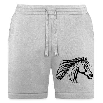 Racy Horse With Mane Equestrian Sport - Bella + Canvas Unisex Short - heather gray - Front