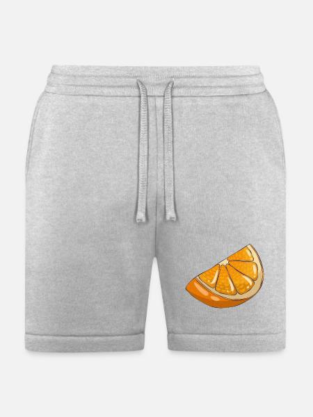 Orange slice - Bella + Canvas Unisex Short - heather gray