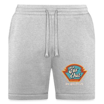 Far Out But Please Stay Away From Me Retro Graphic - Bella + Canvas Unisex Short - heather gray - Front