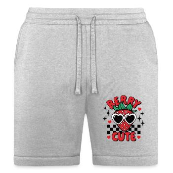 Berry Cute Strawberry - Bella + Canvas Unisex Short - heather gray - Front