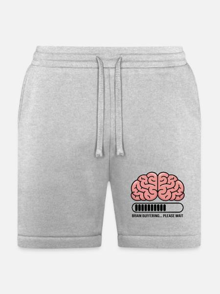 Brain Buffering Loading Graphic - Bella + Canvas Unisex Short - heather gray