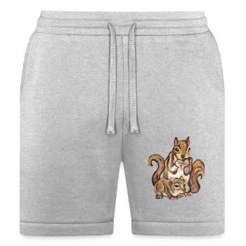 Squirrel Mom and Baby - Bella + Canvas Unisex Short - heather gray - Front