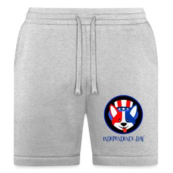 Patriotic Dog - Bella + Canvas Unisex Short - heather gray - Front