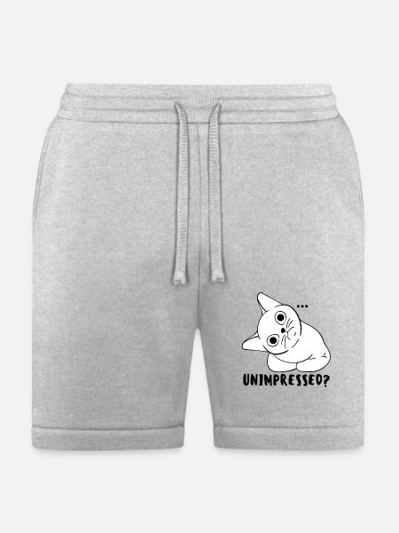 Unimpressed Funny Angry Cat - Bella + Canvas Unisex Short - heather gray