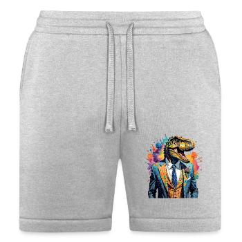Dinosaur in suit - Bella + Canvas Unisex Short - heather gray - Front