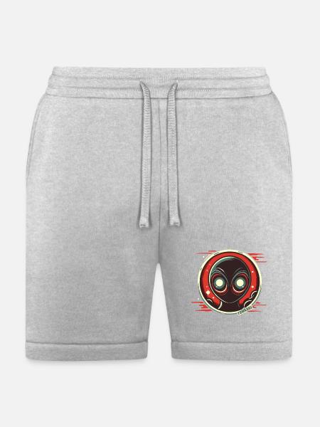 Cosmic Alien Face Illustration - Bella + Canvas Unisex Short - heather gray