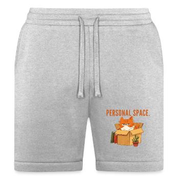 Personal Space Cat - Bella + Canvas Unisex Short - heather gray - Front