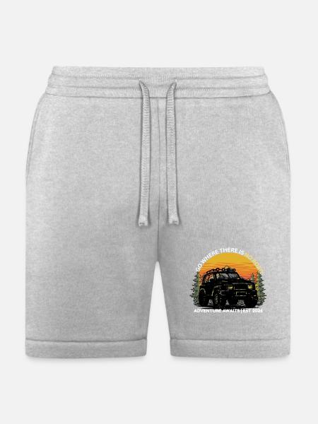 GO_WHERE_THERE_IS NO ROAD - Bella + Canvas Unisex Short - heather gray