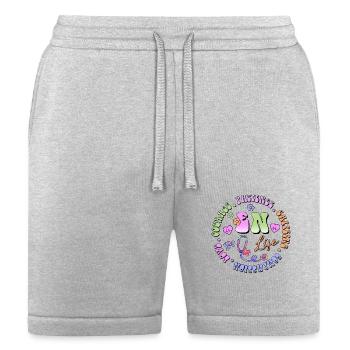 Emergency Nurse circle - Bella + Canvas Unisex Short - heather gray - Front