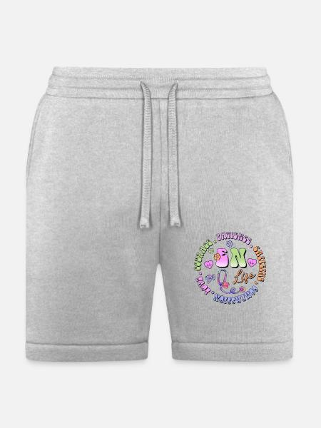 Emergency Nurse circle - Bella + Canvas Unisex Short - heather gray