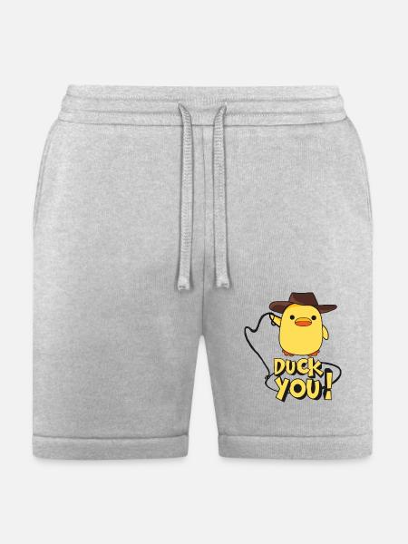 Duck You Cute Duck - Bella + Canvas Unisex Short - heather gray