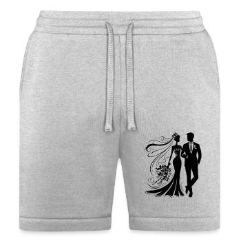 Bride Groom - Bella + Canvas Unisex Short - heather gray - Front